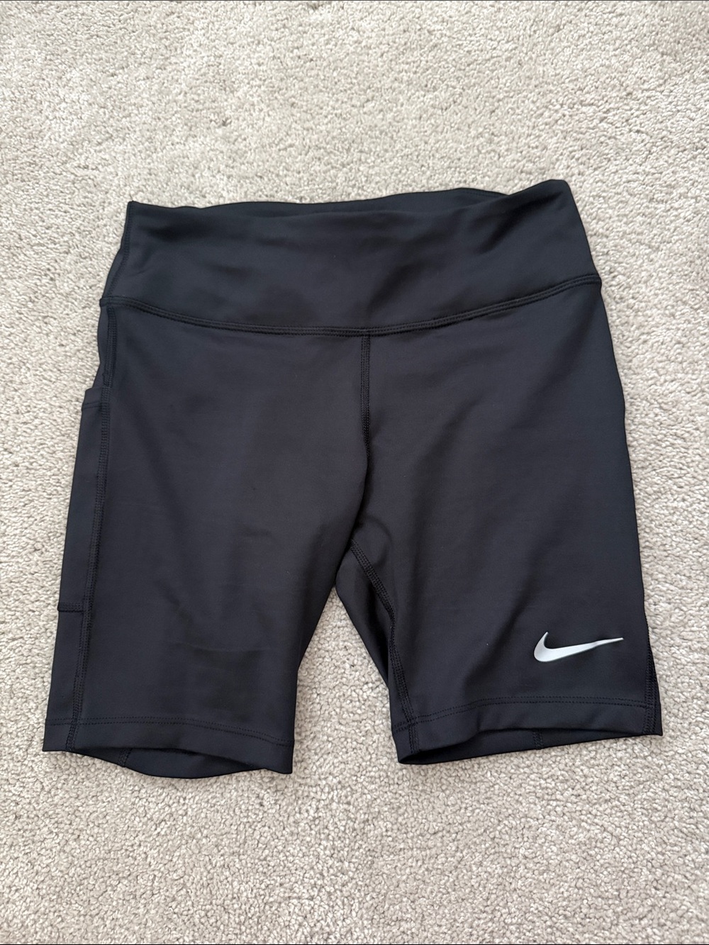 Nike Black Bike Shorts with Reflective Swoosh